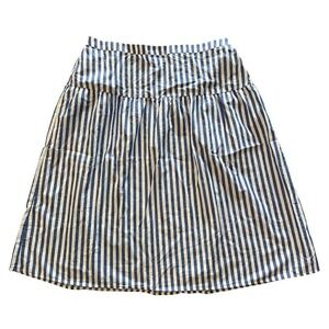 Old Navy Drop Waist Modern Hourglass Skirt Midi Stripe Cotton XXL Pull On A Line